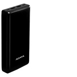 Banco De Pode Adata C20 20000mah Usb-c/a, Negro, Rápido