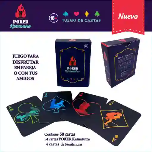 Juego De Cartas Poker Kamasutra Hetero