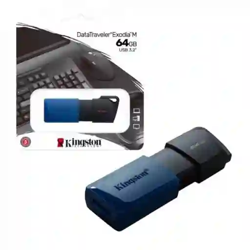 Memoria Usb Kingston 64 Gb Datatraveler Exodia M Dtxm
