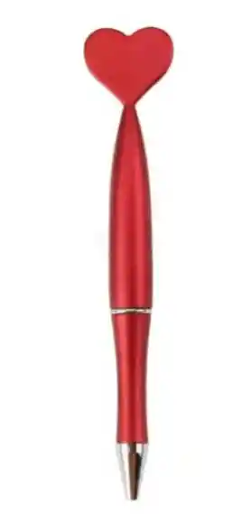 Lapicero Corazon Amor Y Amistad Rojo Tinta Negra