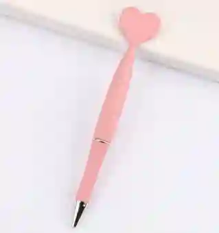Lapicero Corazon Amor Y Amistad Rosado Tinta Negra