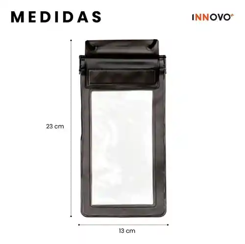 Funda Impermeable Para Celular Táctil Sumergible Protección Agua Playa Negro
