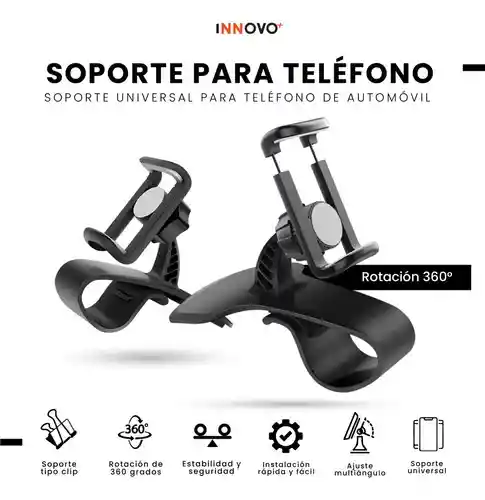 Soporte Celular Para Carro Tipo Clip Universal Timón Millare Antideslizante Ajuste Rápido Compatible