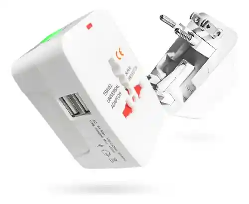Adaptador Enchufe Universal 2 Puertos Usb Internacional