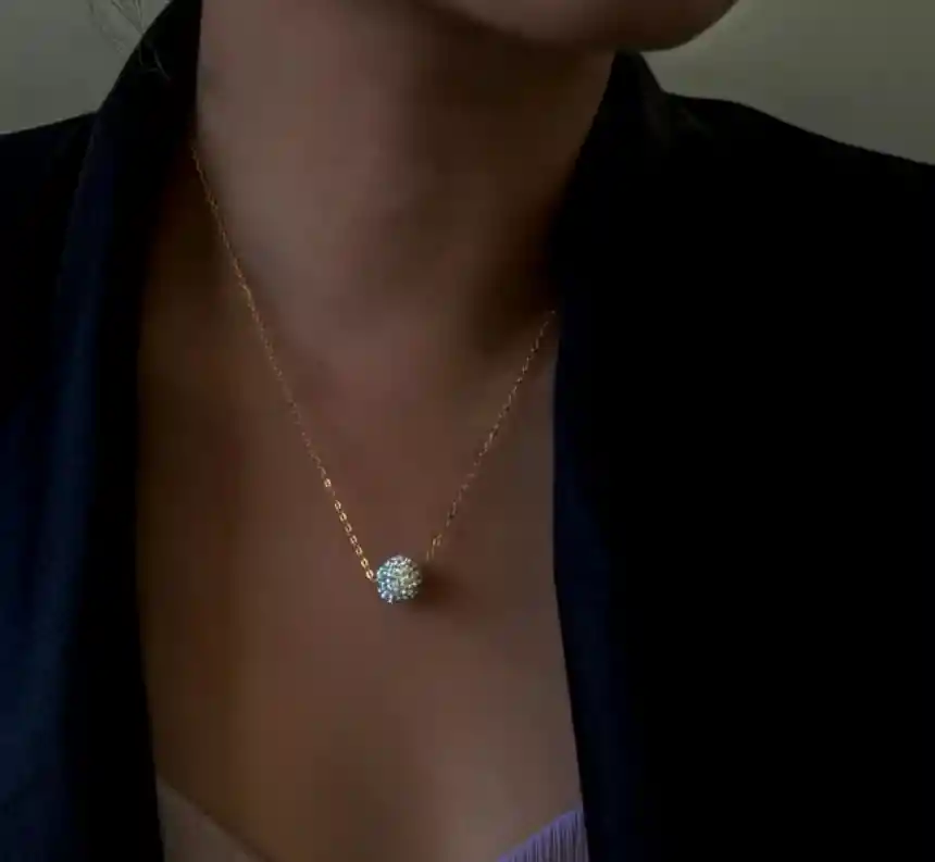 Cadena Bola De Fuego Blanca