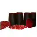 Juego De Cacho X 25 Negro Rojo