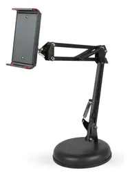 Soporte De Teléfono Tablet Brazo Articulado 360° Escritorio Base Estable Giratoria Y Ajustable