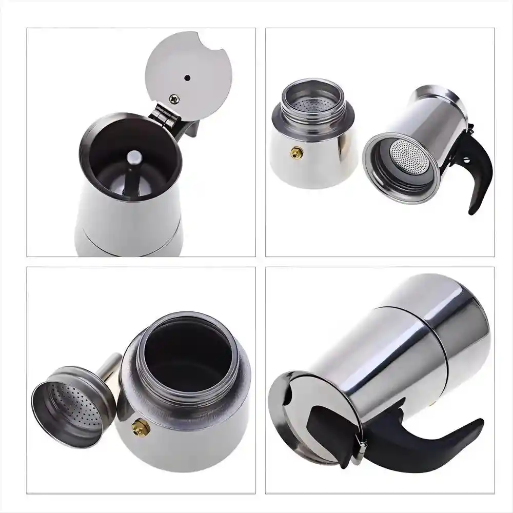Cafetera Italiana Espresso Maker 9 Tazas Acero Inoxidable