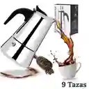 Cafetera Italiana Espresso Maker 9 Tazas Acero Inoxidable