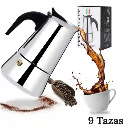 Cafetera Italiana Espresso Maker 9 Tazas Acero Inoxidable