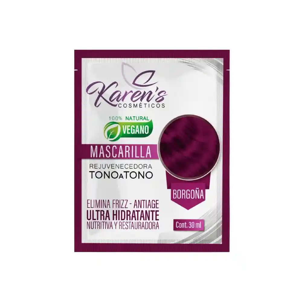 Mascarilla Matizante Borgoña 30ml Sachet Karen`s