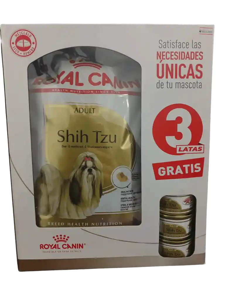 Royal Canin Shih Tzu Adulto 1.5 + 3 Latas Gratis