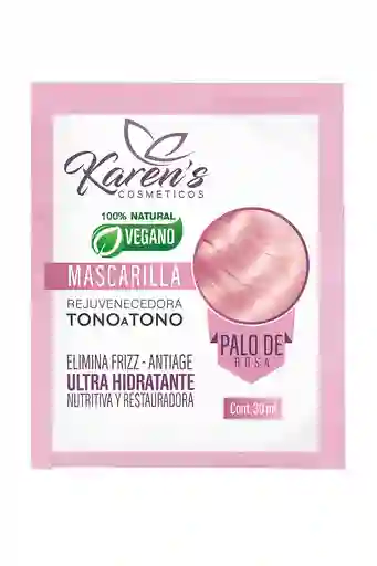 Mascarilla Matizante Palo De Rosa 30ml Sachet Karen`s