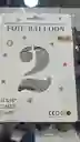 Globo Metalizado Numero 2 Plateado 16 Pulgadas