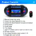 Alarma Y Parlantes Bluetooth Para Moto Mp3 Radio Con Control