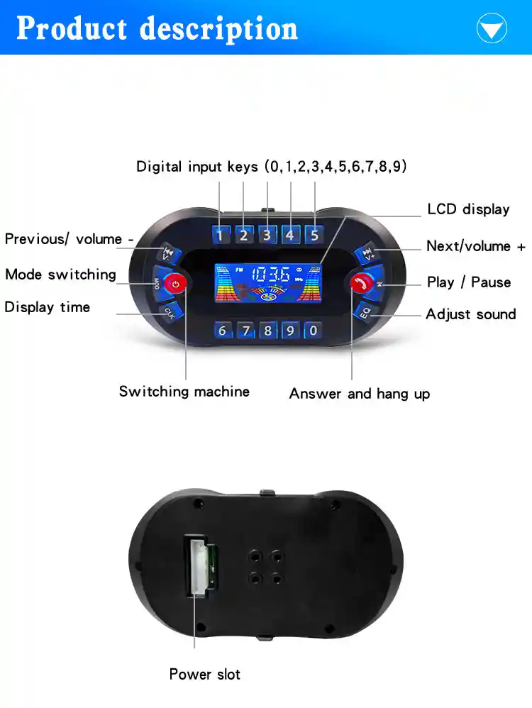 Alarma Y Parlantes Bluetooth Para Moto Mp3 Radio Con Control