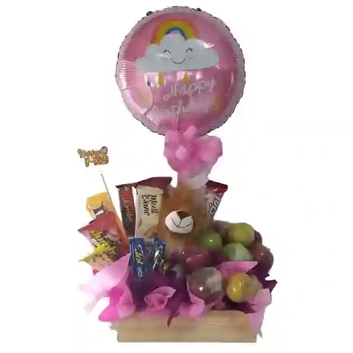 Ancheta De Frutas, Dulces, Peluche Y Globo