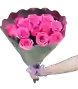 Ramo De 12 Rosas Fucsias