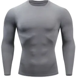 Camiseta Lycra Transpiración Entrenamiento/ Gris - Talla: M
