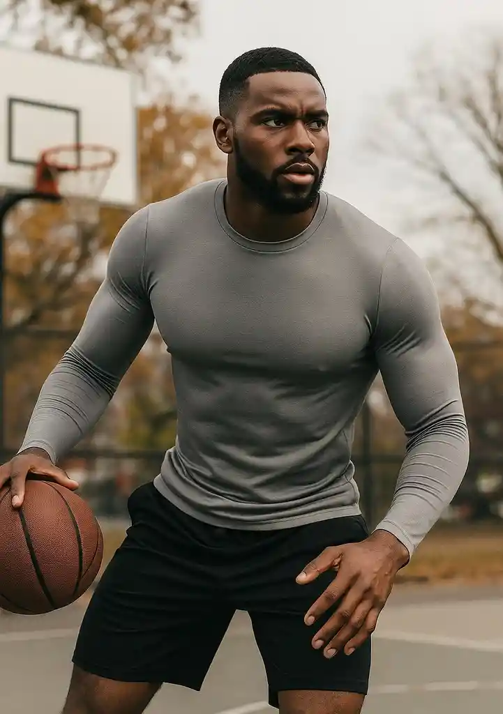 Camiseta Lycra Transpiración Entrenamiento/ Gris - Talla: L