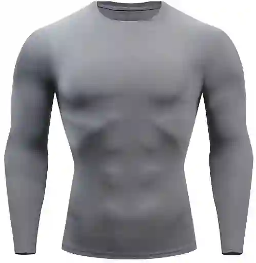 Camiseta Lycra Transpiración Entrenamiento/ Gris - Talla: Xl