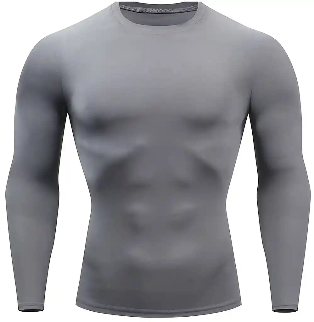 Camiseta Lycra Transpiración Entrenamiento/ Gris - Talla: Xl
