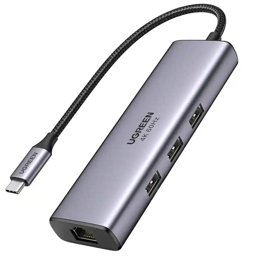 Hub Usb-c A X3 Usb-a, X1 Usb-c, X1 Hdmi 4k 30h, X1 Rj45 Ugreen 15598