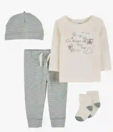 Conjunto 4 Piezas Bebé Marca Carters Talla 3 Meses