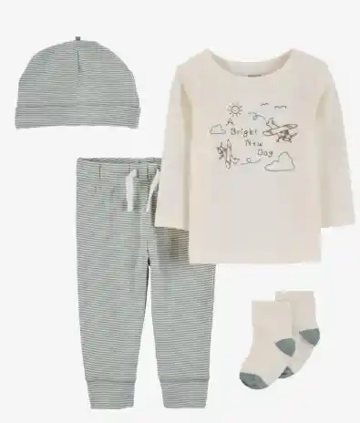 Conjunto 4 Piezas Bebé Marca Carters Talla 3 Meses
