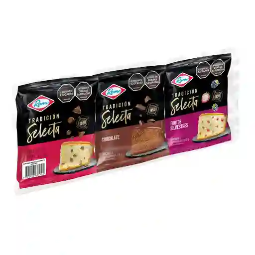 Ramo Ponqué Tradición Selecta Tozos De Chocolate, Frutos Silvestres Y Chocolate 3 Unidades