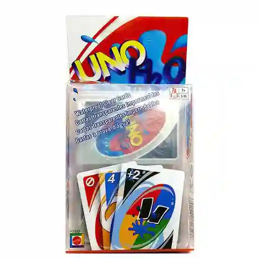 Juego De Mesa Familiar Cartas Uno H2o Plastificado Genérico