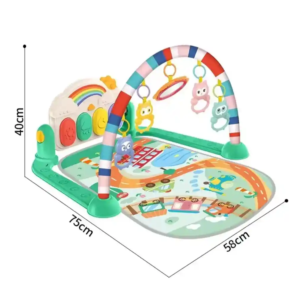 Gimnasio Tapete Piano Musical Estimulacion Niños Diseño Tren