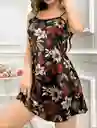 Pijama Vestido Satinado Floral Autumn Chic