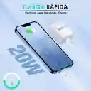 Cargador Iphone 20w 1hora 3a Carga Rapida Cargador Usb C Con Cable A Light-ing 1 M Compatible Para 1phone 14/13/13/12/ 11/x, Pad, Pods