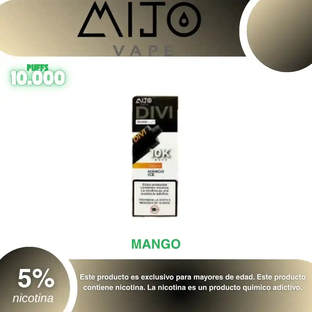 Mijo Divi 10.000 Pufs Mango 5%