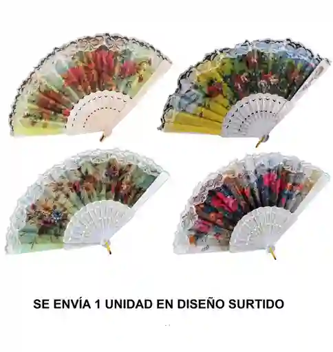 Abanico Plástico De Mano Accesorio Para Disfraz Halloween Hora Loca Carnaval Party