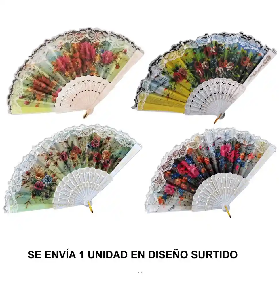 Abanico Plástico De Mano Accesorio Para Disfraz Halloween Hora Loca Carnaval Party