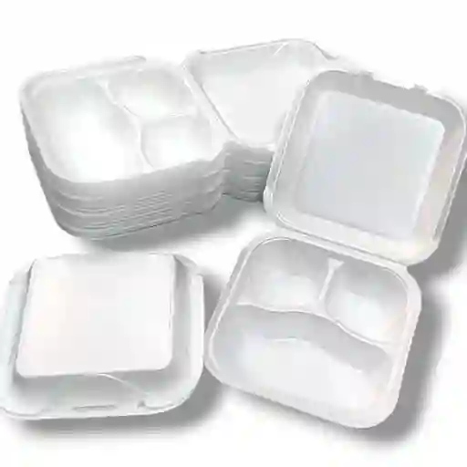Portacomida Desechables P3 Blanco X 20