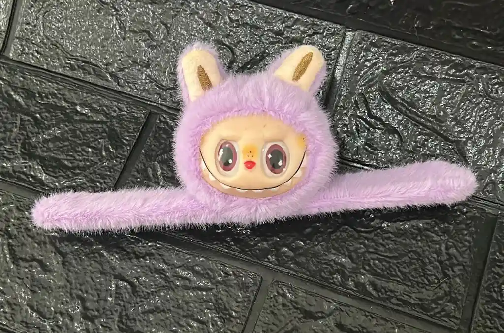 Pulcera Labubu Peluche Lila Sencilla