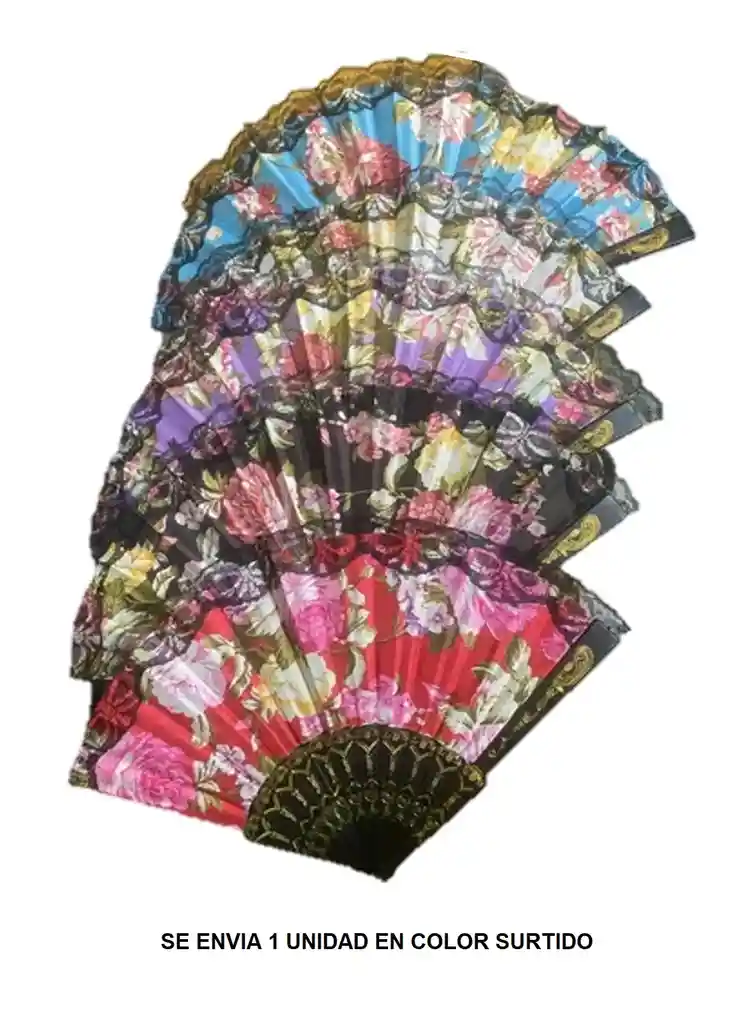 Abanico Plástico De Mano Accesorio Para Disfraz Halloween Hora Loca Carnaval Party