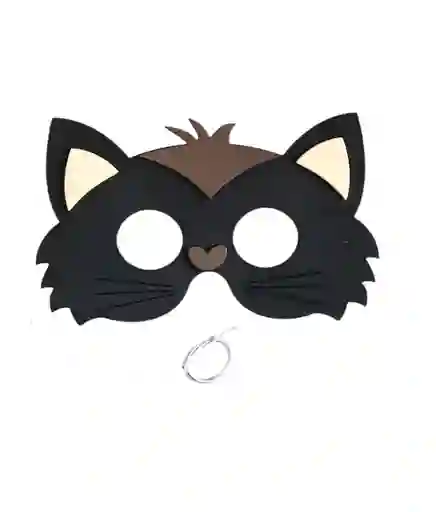 Antifaz Infantil En Foamy Motivo Gato. Hora Loca Halloween Carnaval Party