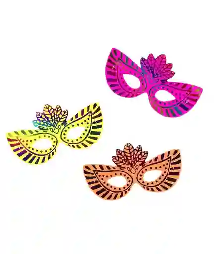 Antifaz Fantasia Neon Colores Surtidos X 5 Und Hora Loca Halloween Carnaval Party