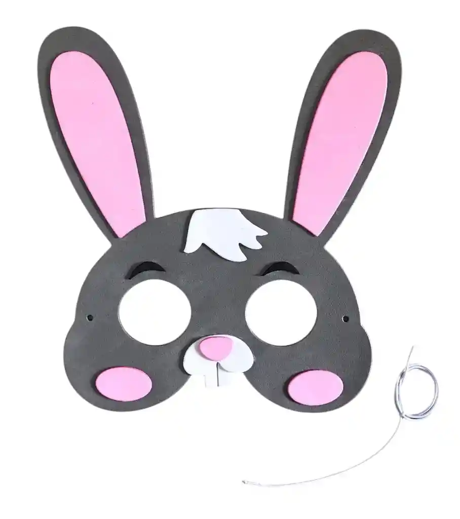 Antifaz Infantil En Foamy Motivo Conejo. Hora Loca Halloween Carnaval Party