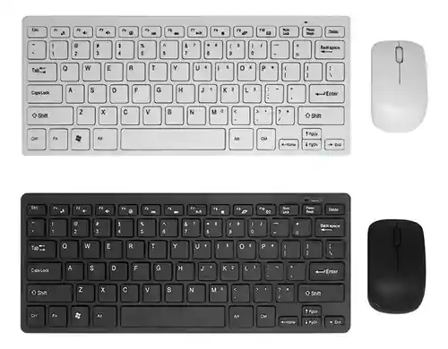 Kit Mini Teclado + Mouse Óptico Inalámbrico Para Pc K-03