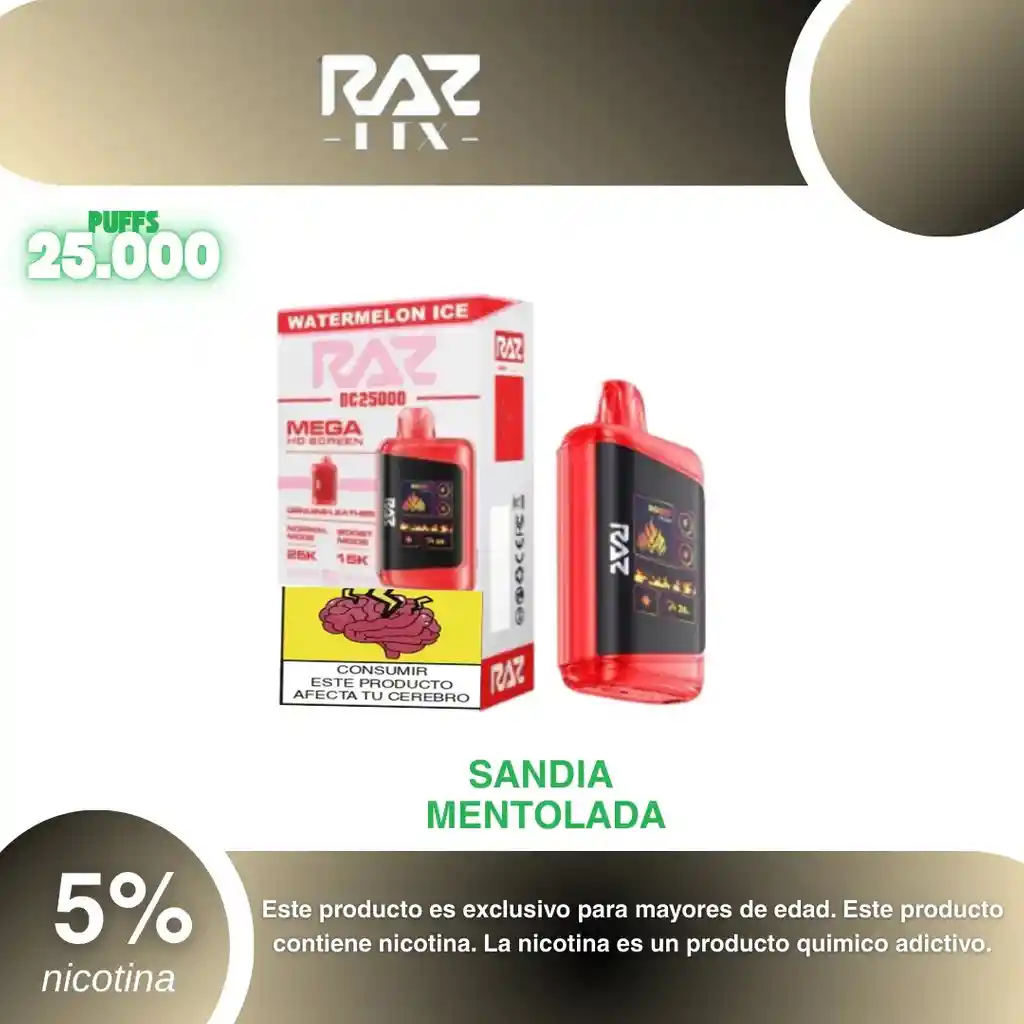 Raz Ltx 25.000 Pufs, Watermelon Ice 5%