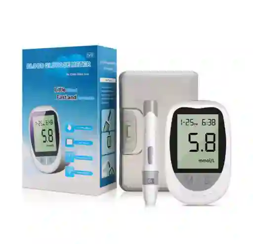 Glucometro Digital Medidor Glucosa 50 Tiras Y 50 Lancetas