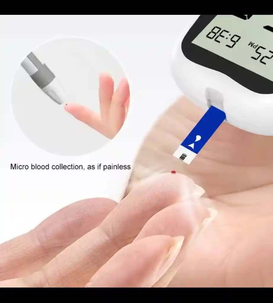 Glucometro Digital Medidor Glucosa 50 Tiras Y 50 Lancetas