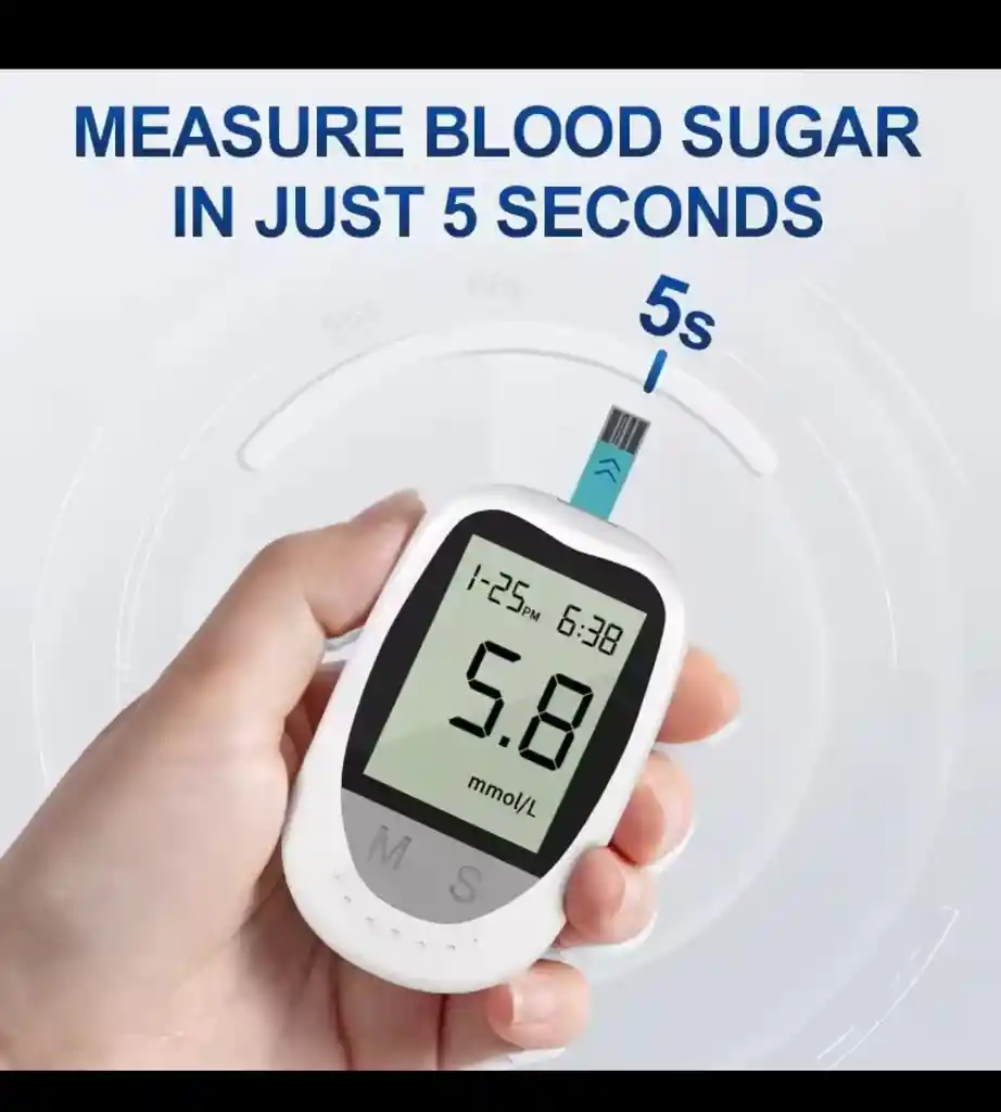 Glucometro Digital Medidor Glucosa 50 Tiras Y 50 Lancetas