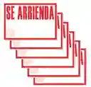 Aviso Se Arrienda 35 X 12 Cm, Señalización Aviso Cartel Se Arrienda