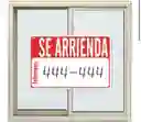 Aviso Se Arrienda 35 X 12 Cm, Señalización Aviso Cartel Se Arrienda